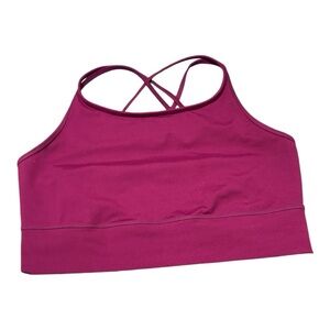 Gapfit High Neck Sports Bra Strappy Back Double Lined XXL Purple Workout Comfy